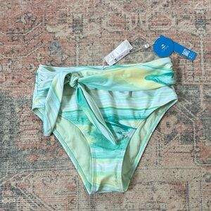 Cupshe Mint and Yellow Bikini Bottom Size Small